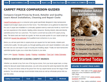 Tablet Screenshot of carpetpriceguides.com